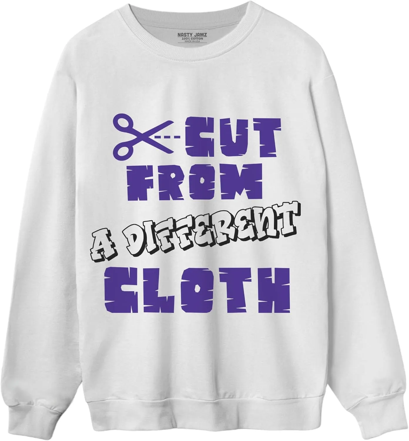 A Different Cloth Sweatshirt To Match 12s Field Purple - Sneaker Matching Shirt, Unisex Sweater Match Sneakers, Urban Streetwear Clothing, Sneaker Graphic Sweatshirt Design Printed