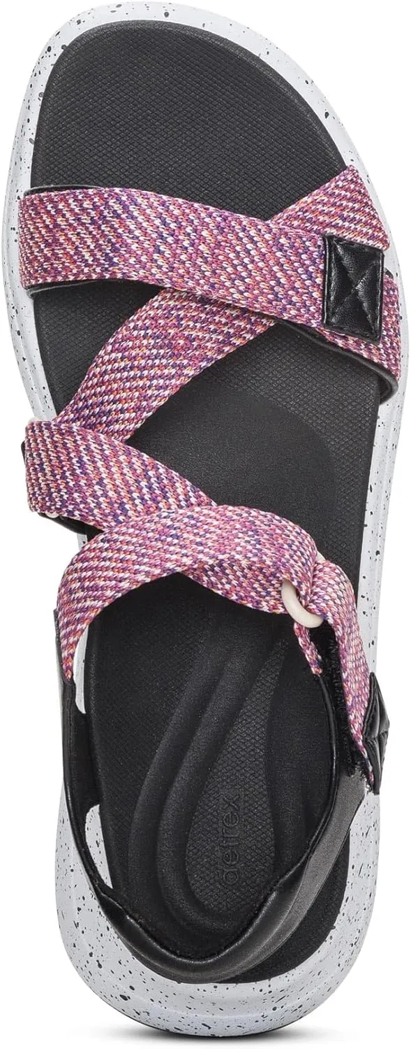 Aetrex Marz Adjustable Orthopedic Arch Water-Friendly Sports Sandals for Women