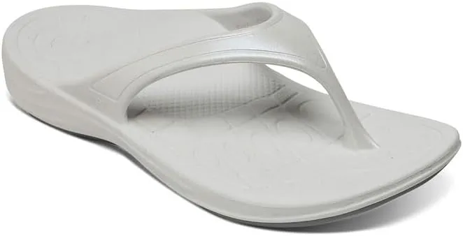 Aetrex Women's Fiji Orthopedic Arch Support Flip Flops - Water-Friendly Metatarsal Soft Toe Post Flip Flops Sandals
