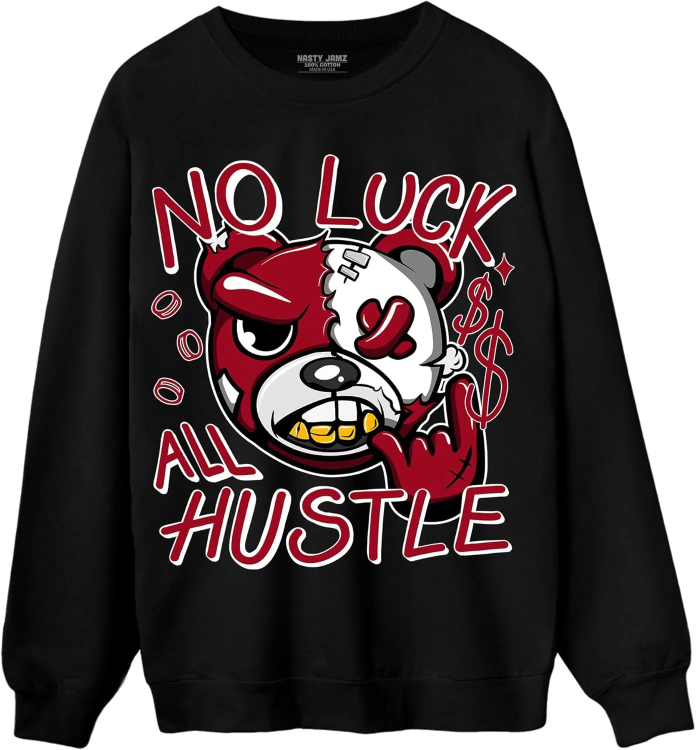 All Hustle Sweatshirt To Match 12s Retro Red Taxi - Sneaker Matching Shirt, Unisex Sweater Match Sneakers, Urban Streetwear Clothing, Sneaker Graphic Sweatshirt Design Printed