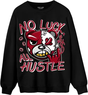 All Hustle Sweatshirt To Match 12s Retro Red Taxi - Sneaker Matching Shirt, Unisex Sweater Match Sneakers, Urban Streetwear Clothing, Sneaker Graphic Sweatshirt Design Printed
