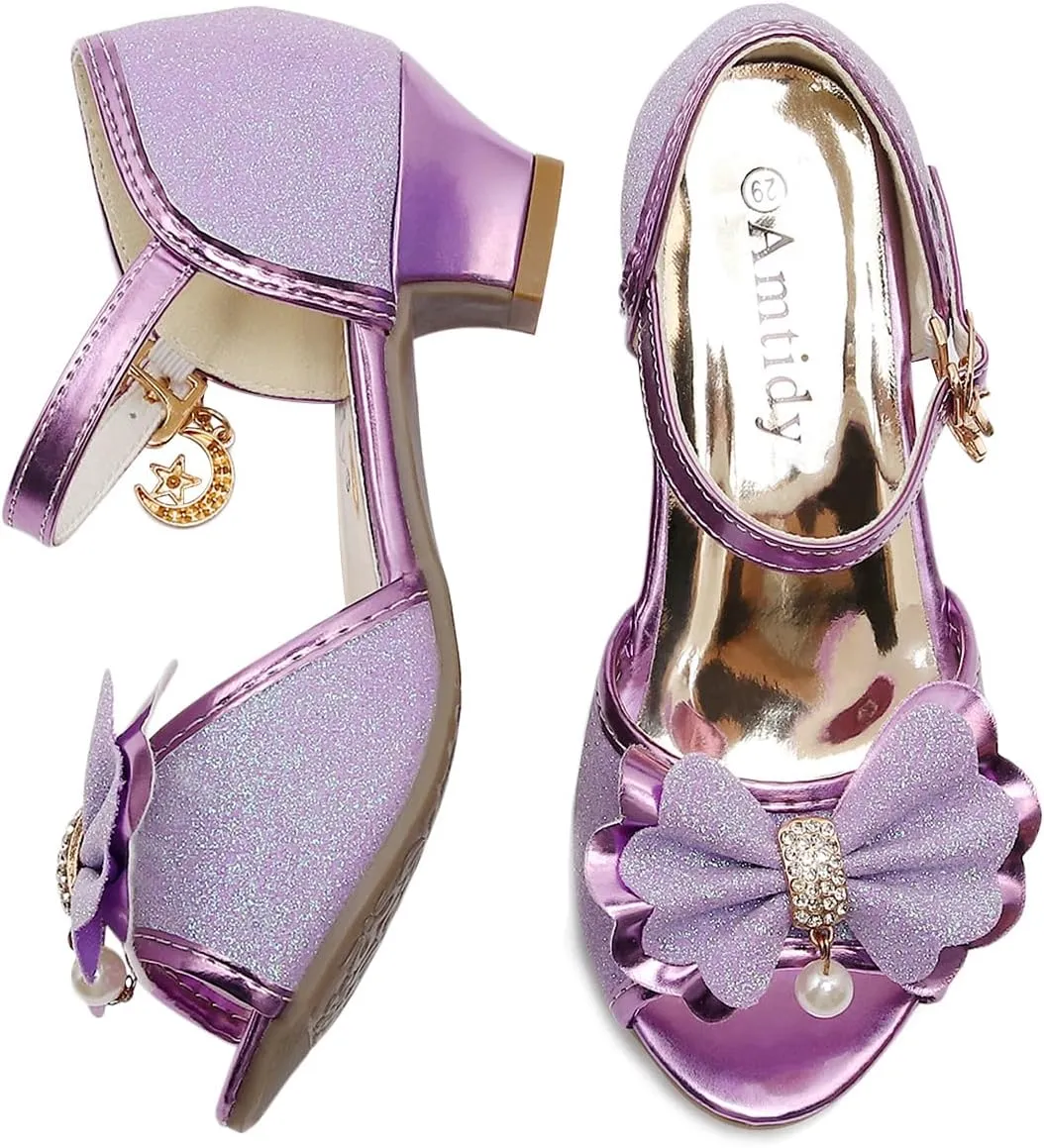 Amtidy Toddler Little Girl Mary Jane Dress Shoes - Ballet Flats for School Party Dress Shoes