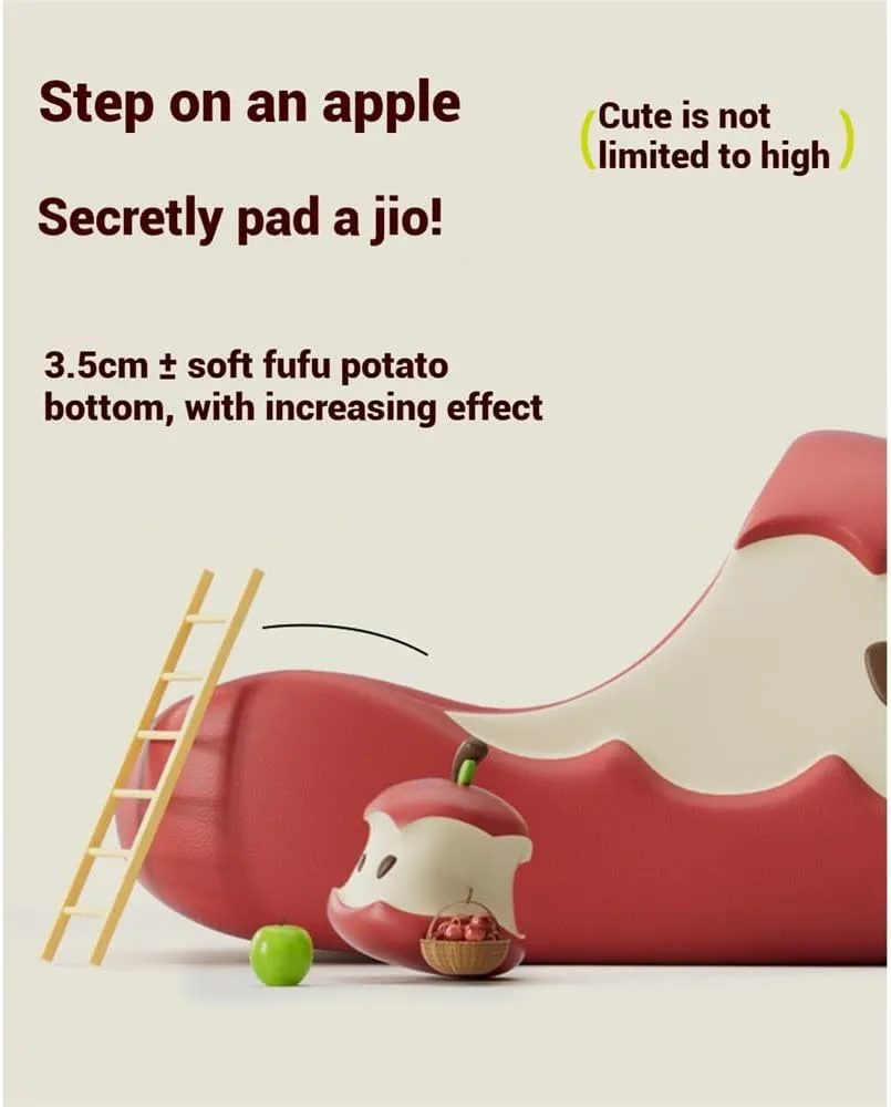 Apples Slippers for Women Men,Shaped Fruit Slides Couple Beach Sandals,Summer 3D Cute Cartoon Non-Slip Slides Shower Shoes
