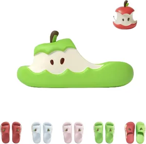Apples Slippers for Women Men,Shaped Fruit Slides Couple Beach Sandals,Summer 3D Cute Cartoon Non-Slip Slides Shower Shoes