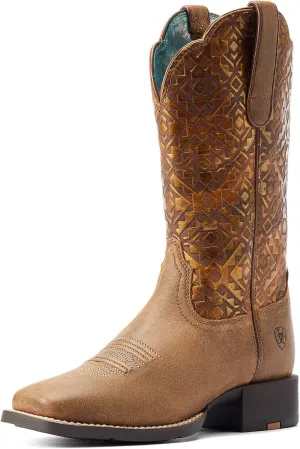 Ariat Women's Round Up Wide Square Toe Western Boot