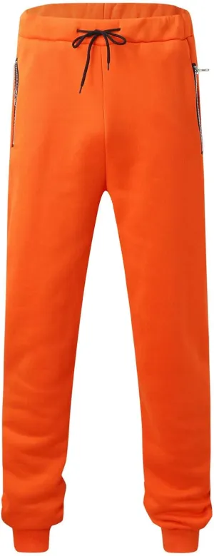 Aymnlox Mens Hiking Casual Pants Trendy Loose Fit Workout Chino Pants with Zip Pockets Drawstring Pants Elastic Waist Trouser