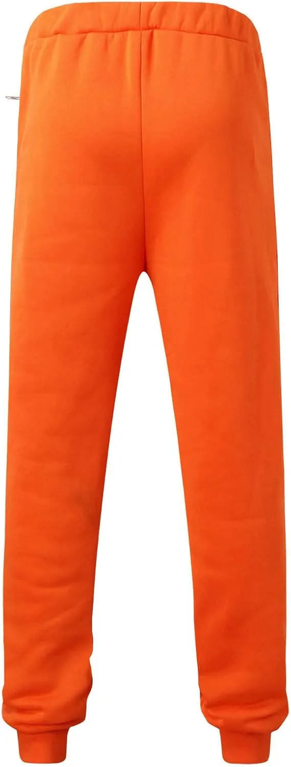 Aymnlox Mens Hiking Casual Pants Trendy Loose Fit Workout Chino Pants with Zip Pockets Drawstring Pants Elastic Waist Trouser
