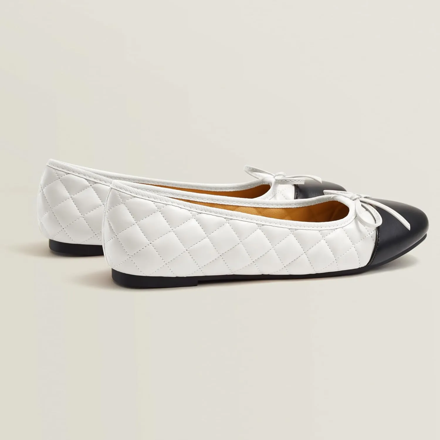 Ballet Flats for Women;Round Toe Mary Jane;Soft Leather Geometric Patterns Dressy Flats;Bowknot Slip on Women Shoes