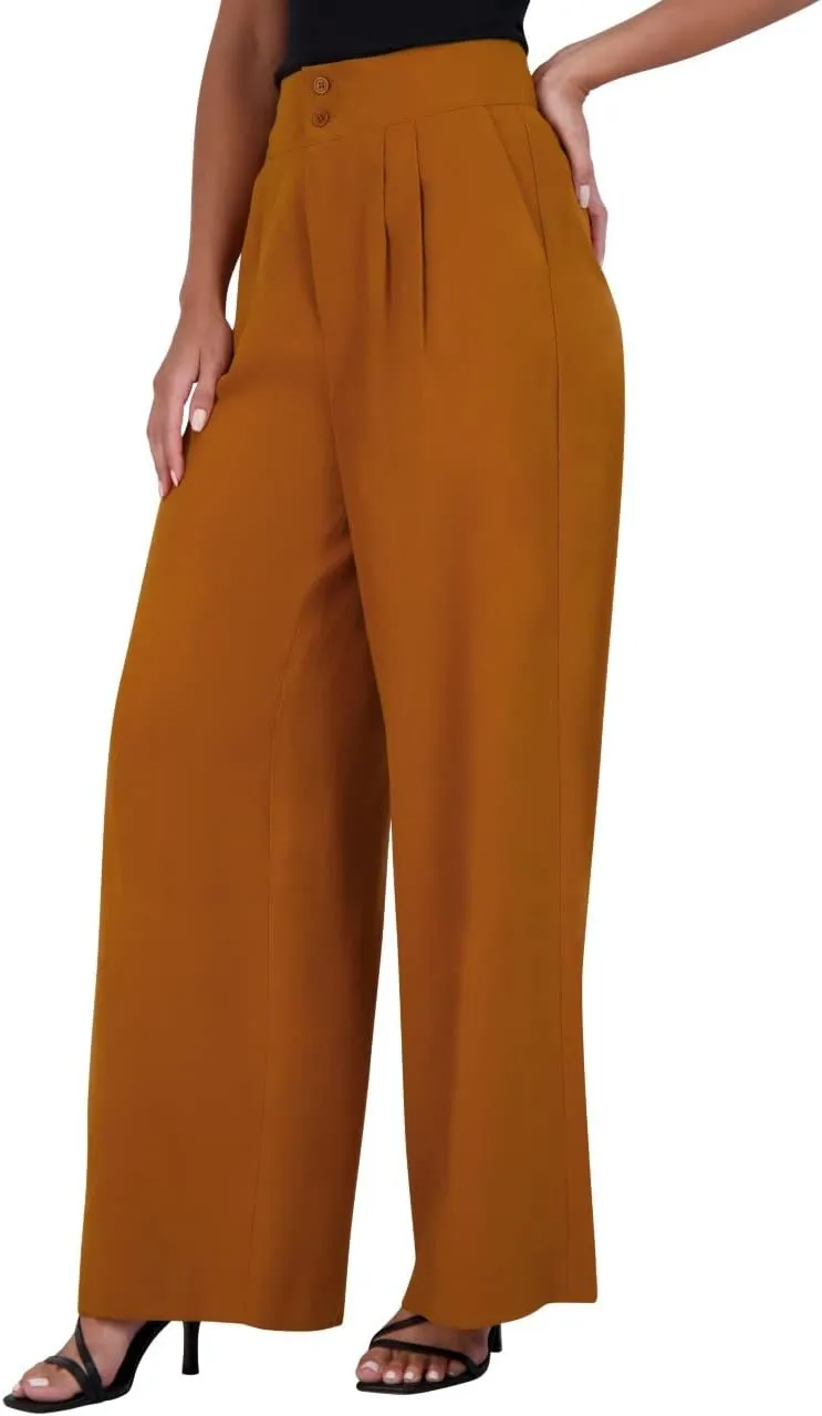BCBGeneration Women's Wide Leg Pant Pleated Pocket Trouser