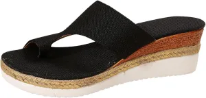 Beach Sandals for Woman Casual Summer Flip Flops Clip Toe Flat Sandal White Platform Hiking Workout Shoes