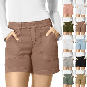 Bermuda Shorts for Women Trendy 2025 Casual Summer High Waisted Chino Shorts Straight Leg Hiking Vacation Outfits