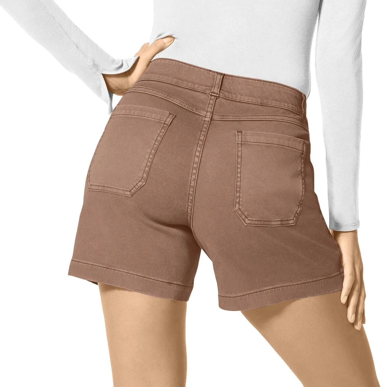 Bermuda Shorts for Women Trendy 2025 Casual Summer High Waisted Chino Shorts Straight Leg Hiking Vacation Outfits