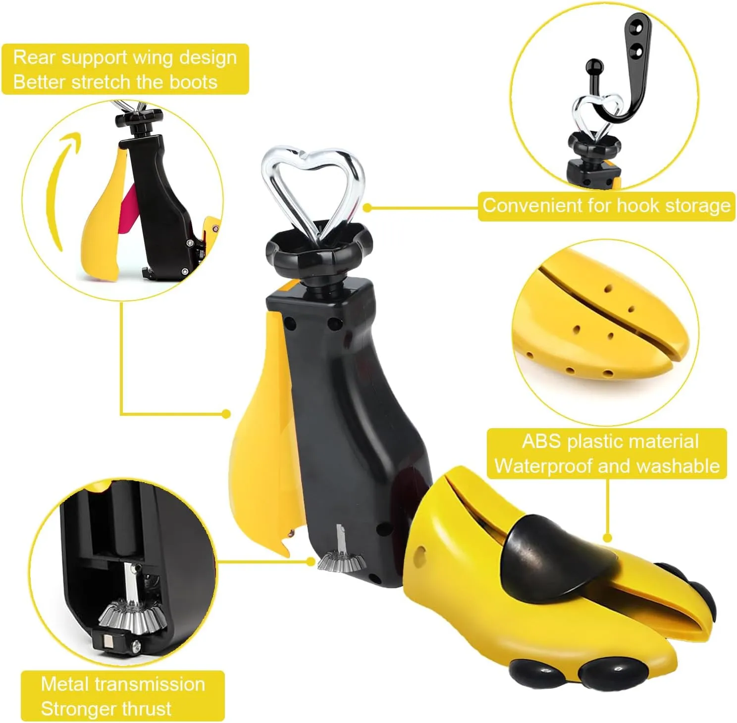 Boot Shoe Stretcher for Men, Shoe Tree Expander Women Stretch Width & Length, Adjustable Unisex Boot Wide Feet.