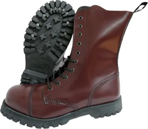 Boots & Braces England Men´s 10 Eye Oxblood Steel Toe Rangers