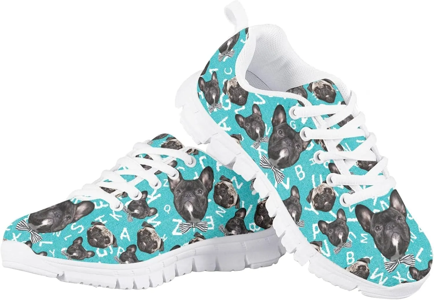 Boys and Girls Cute Cat Dog Print Running Tennis Shoes School Daily Casual Sneakers