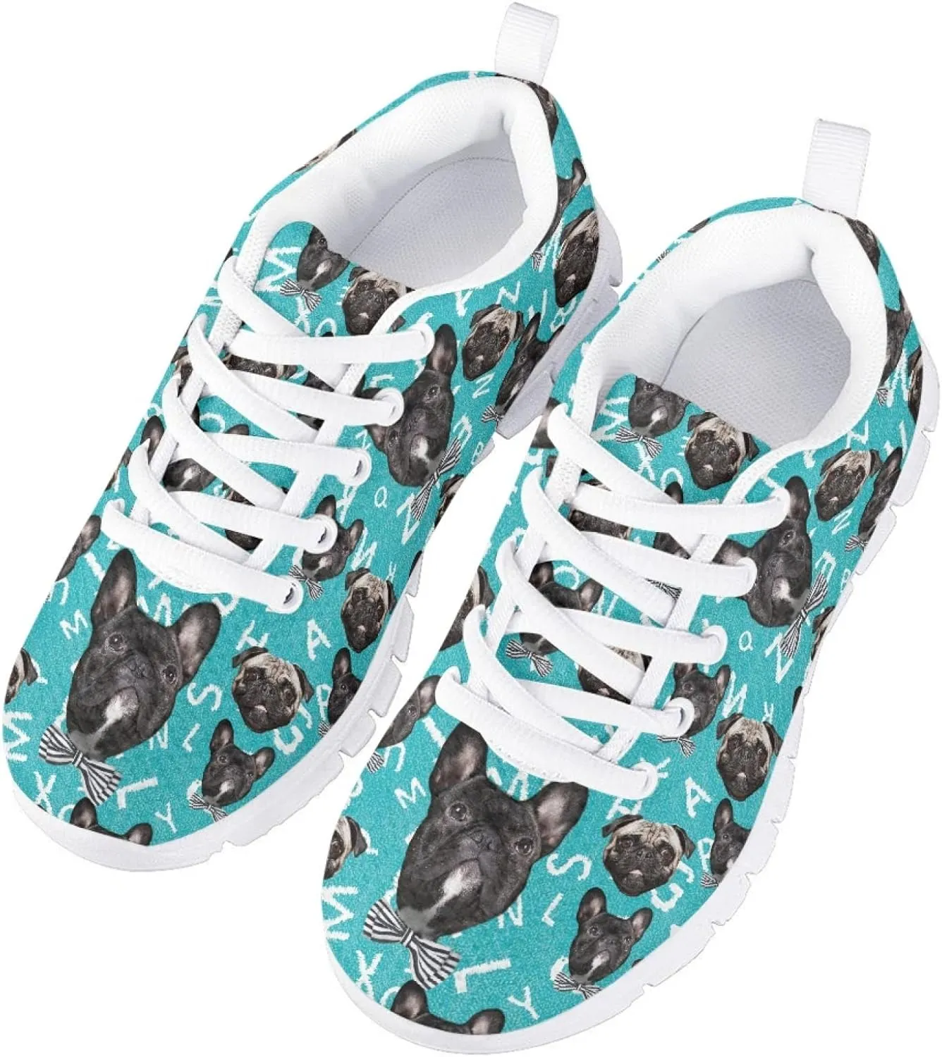 Boys and Girls Cute Cat Dog Print Running Tennis Shoes School Daily Casual Sneakers