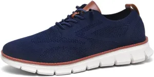 Breeze Shoes for Men Comfortable Oxfords Lace-Up Lightweight Casual Walking wearbreeze Urban Dress Shoes Breathable Upper