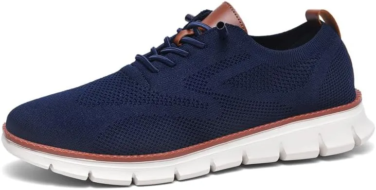 Breeze Shoes for Men Comfortable Oxfords Lace-Up Lightweight Casual Walking wearbreeze Urban Dress Shoes Breathable Upper