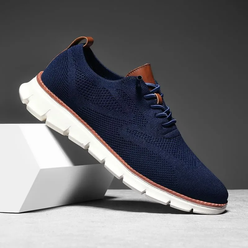 Breeze Shoes for Men Comfortable Oxfords Lace-Up Lightweight Casual Walking wearbreeze Urban Dress Shoes Breathable Upper