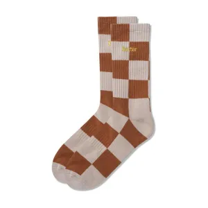 Butter Goods - Checkered Socks Sand/Brown