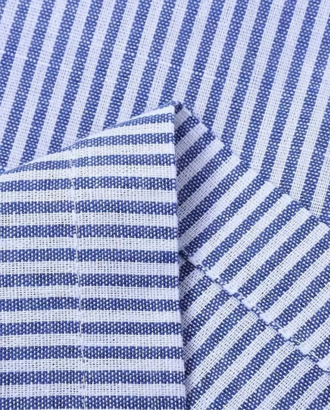Button Down Shirt Dress for Womens Cotton Linen Long Sleeve Maxi Dress Striped Casual Loose Fit Dress with Pockets