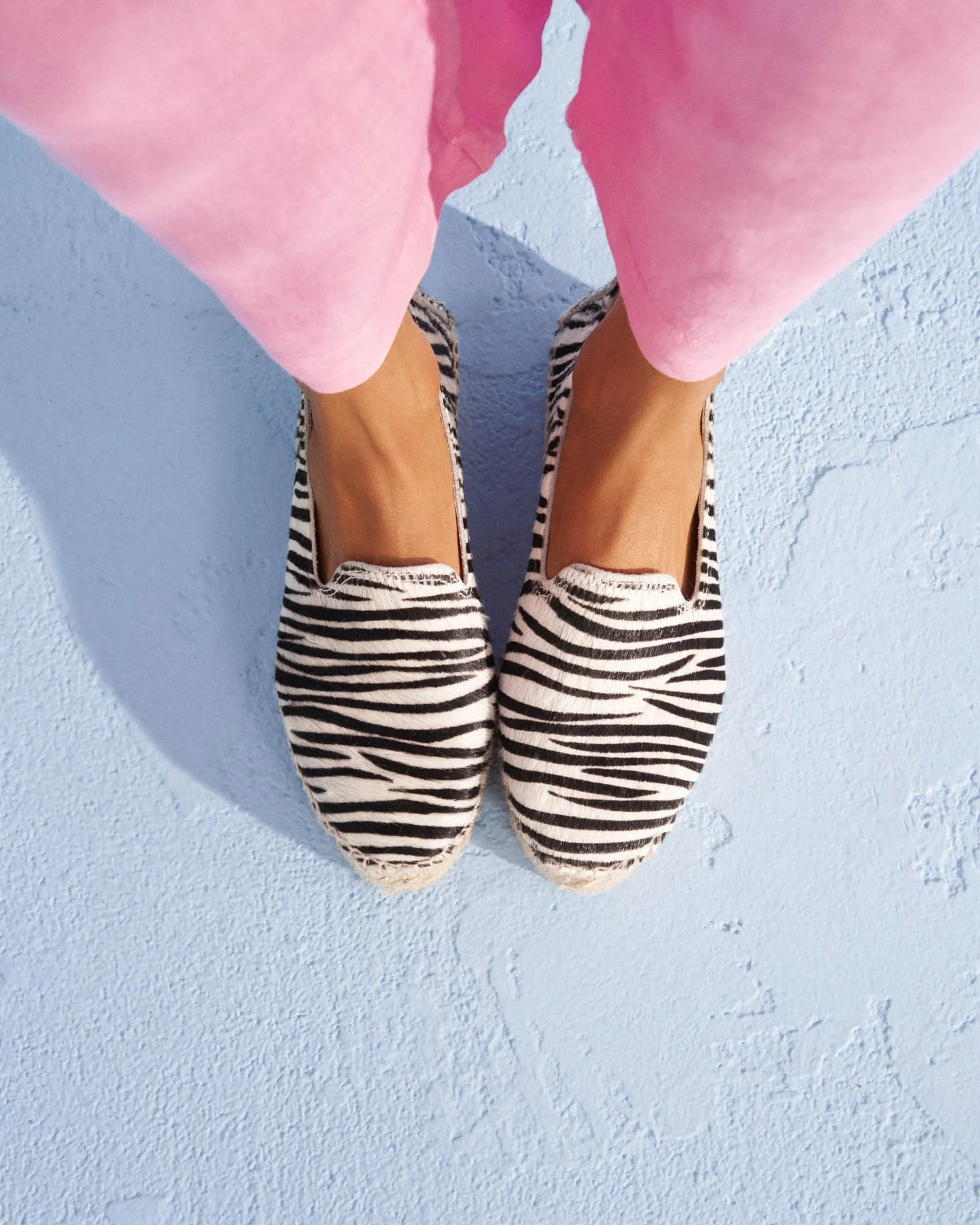 Calf Hair Double Sole Espadrilles - E03D0 - Emili Sindlev x Manebí Zebra