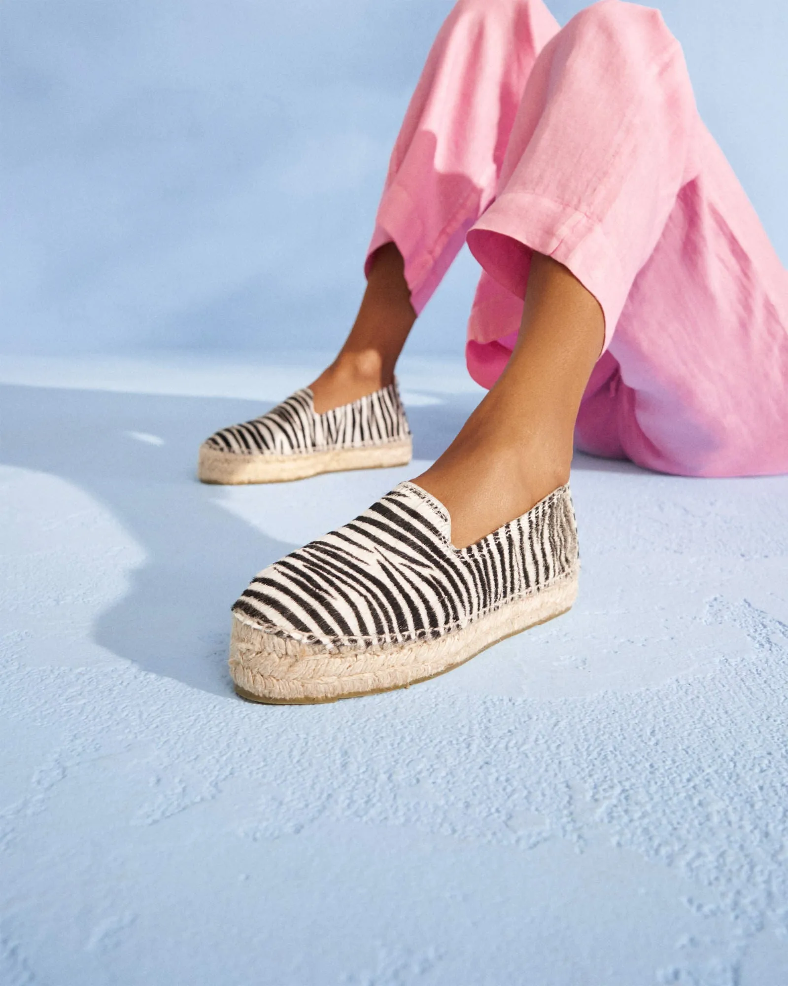 Calf Hair Double Sole Espadrilles - E03D0 - Emili Sindlev x Manebí Zebra