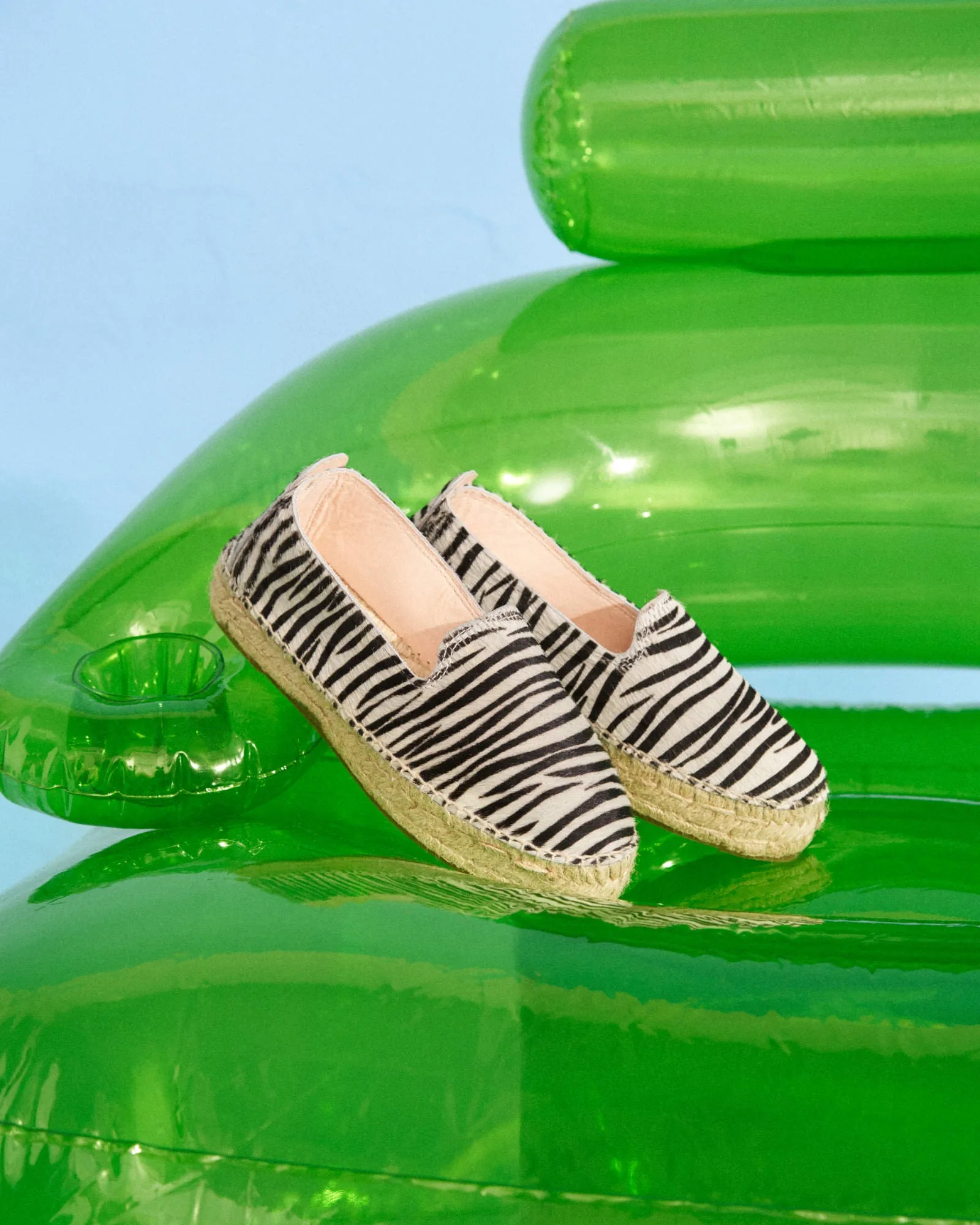 Calf Hair Double Sole Espadrilles - E03D0 - Emili Sindlev x Manebí Zebra