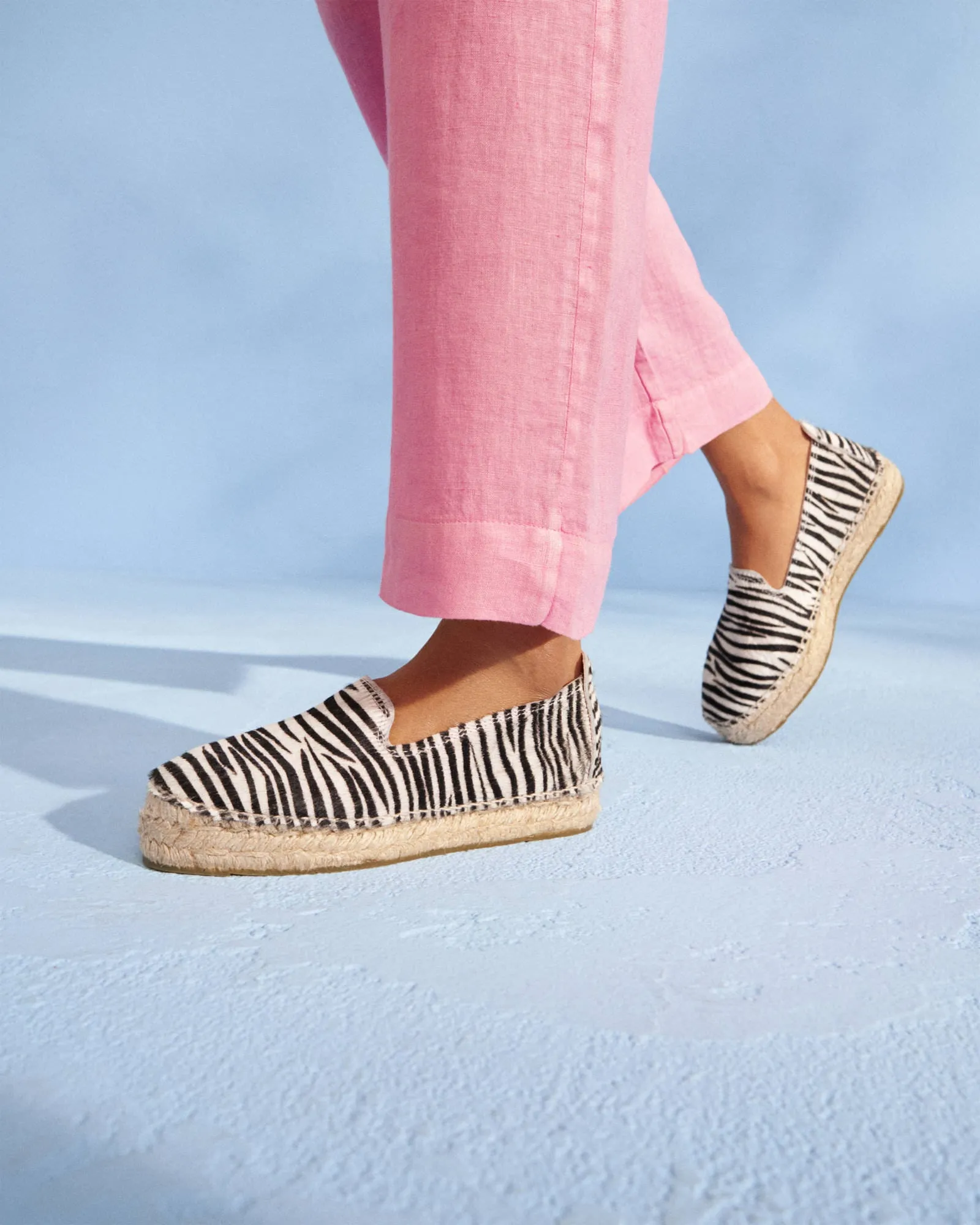 Calf Hair Double Sole Espadrilles - E03D0 - Emili Sindlev x Manebí Zebra