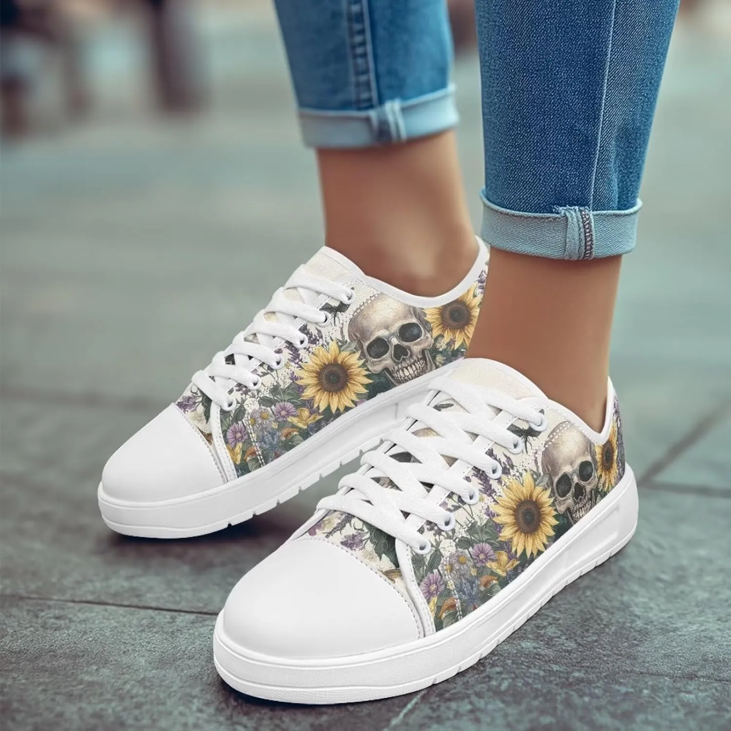 Canvas Shoes for Women Classic Mesh Breathable Lightweight Non-Slip Sneakers Slip On Tennis Walking Shoes US 5.5-13.5