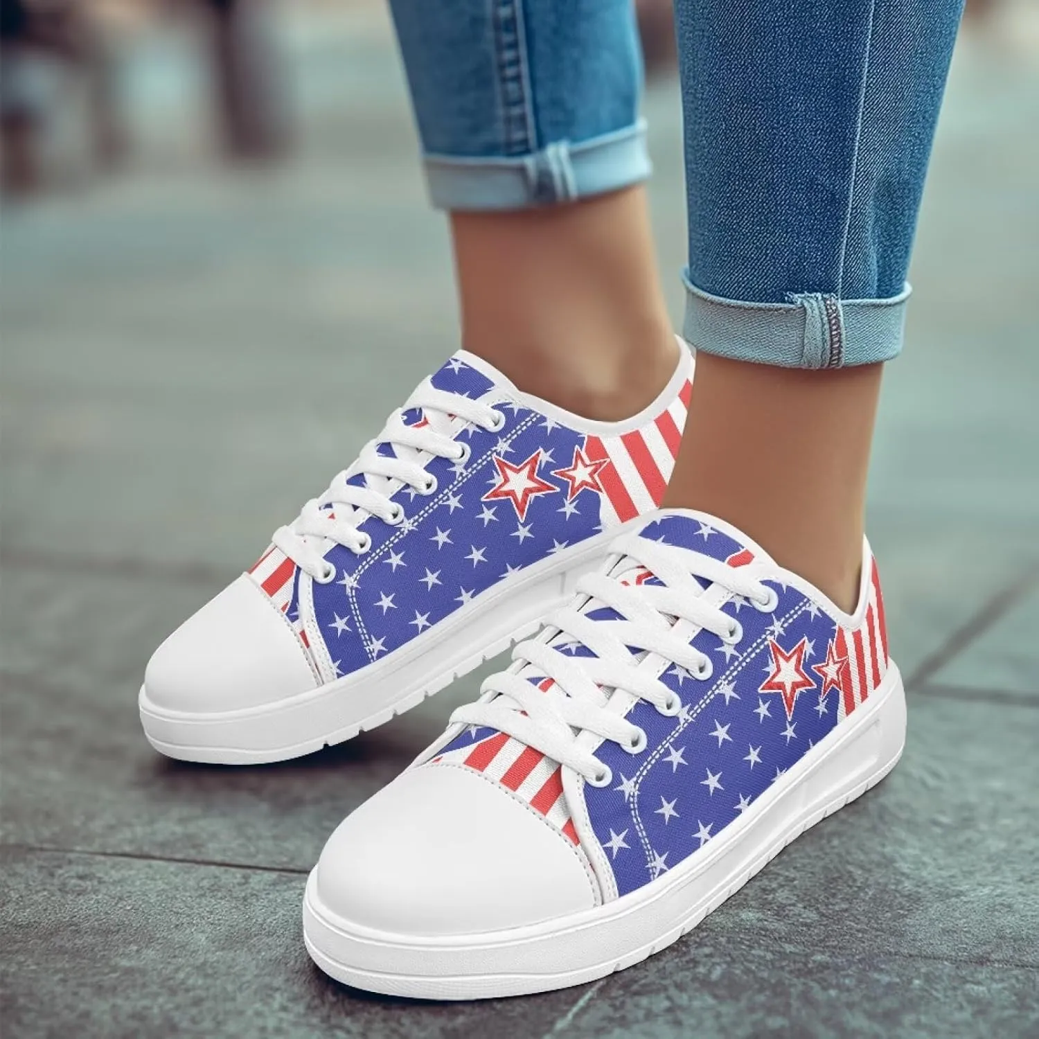 Canvas Shoes for Women Low Top Lace Up Tennis Shoes Girls Fashion Comfortable Sneakers Classic Casual Sneakers