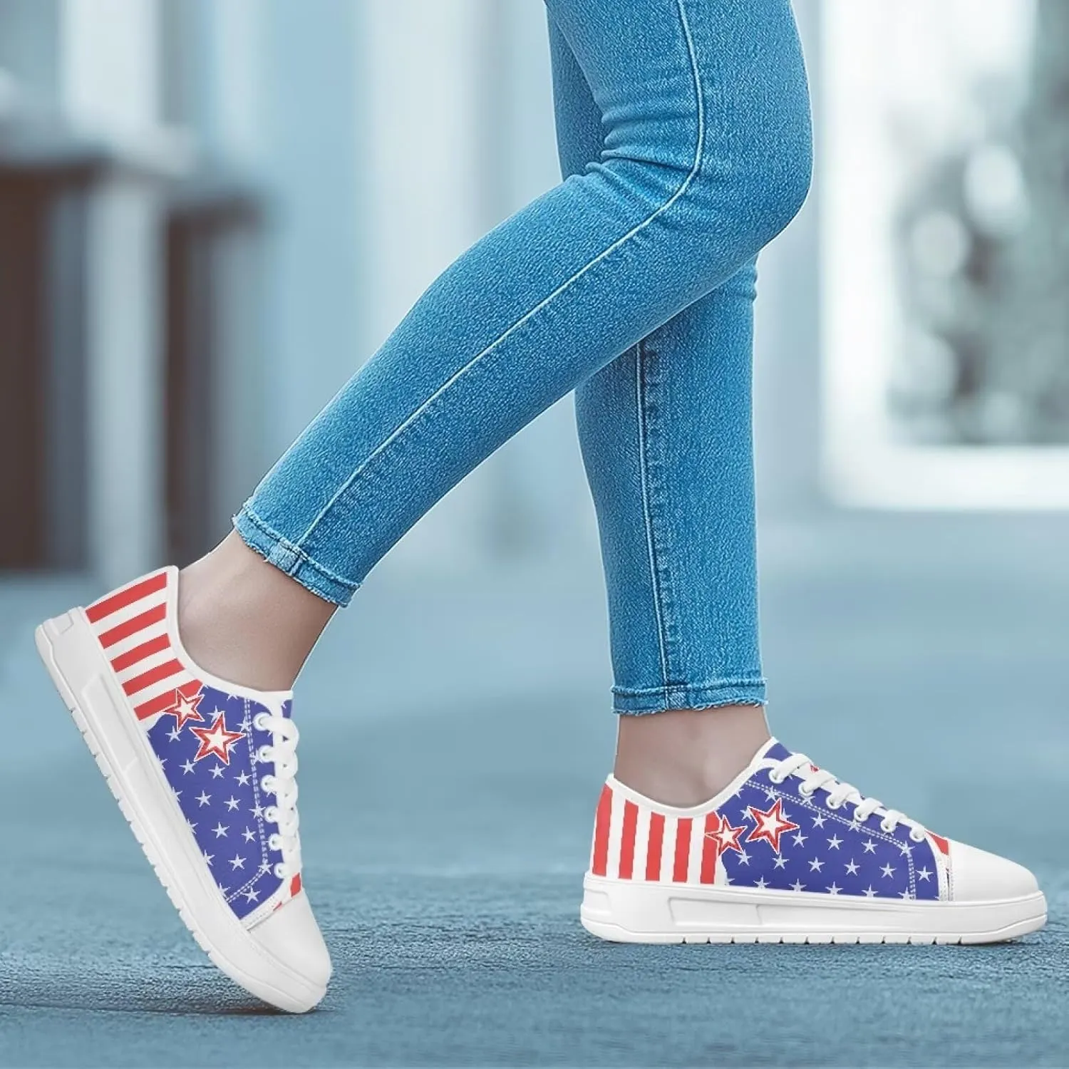 Canvas Shoes for Women Low Top Lace Up Tennis Shoes Girls Fashion Comfortable Sneakers Classic Casual Sneakers