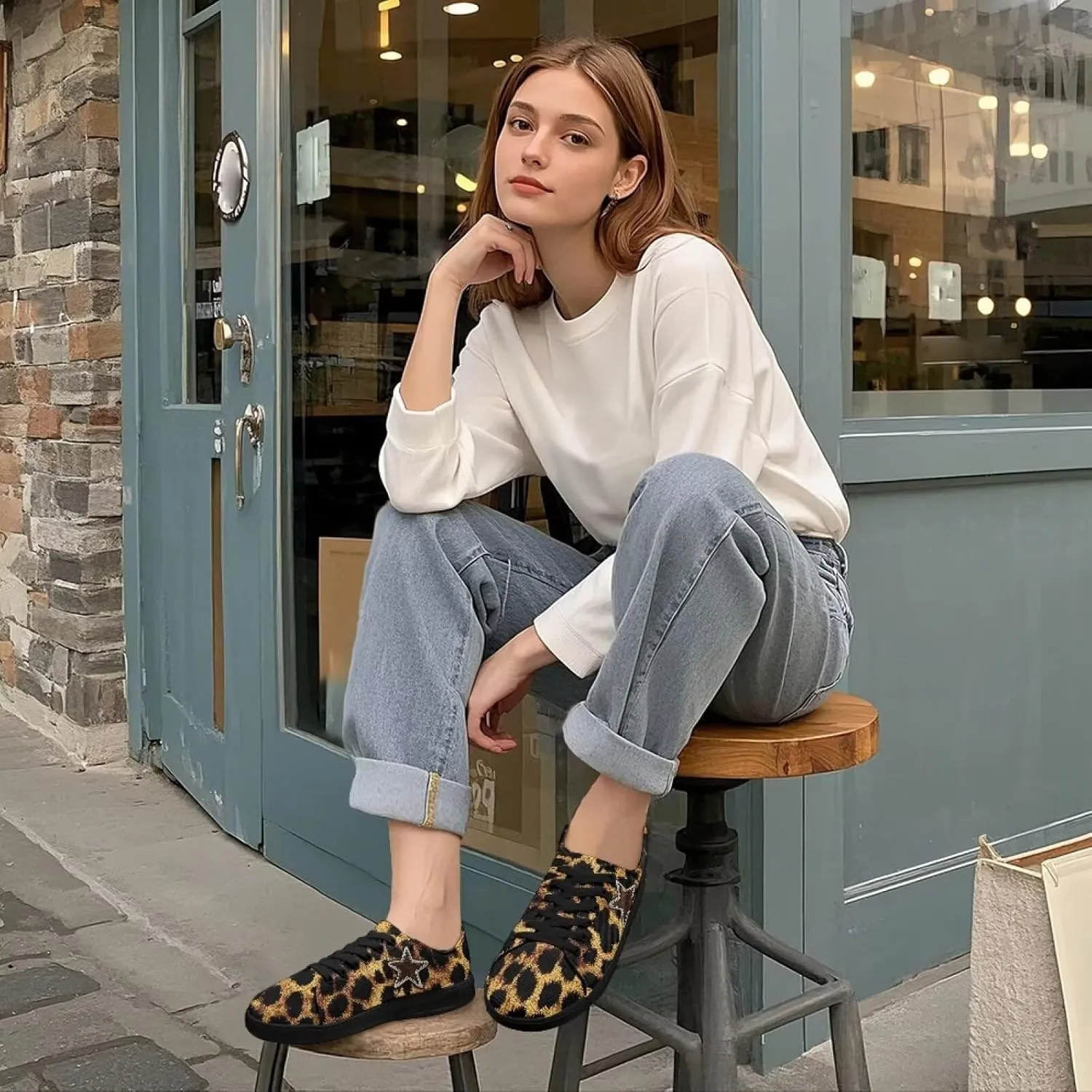 Canvas Shoes Lace-Up Low Top Sneakers Womens Fashion Casual Shoes Walking Comfortable Platform Canvas Sneakers