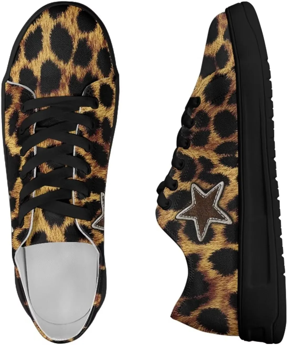 Canvas Shoes Lace-Up Low Top Sneakers Womens Fashion Casual Shoes Walking Comfortable Platform Canvas Sneakers