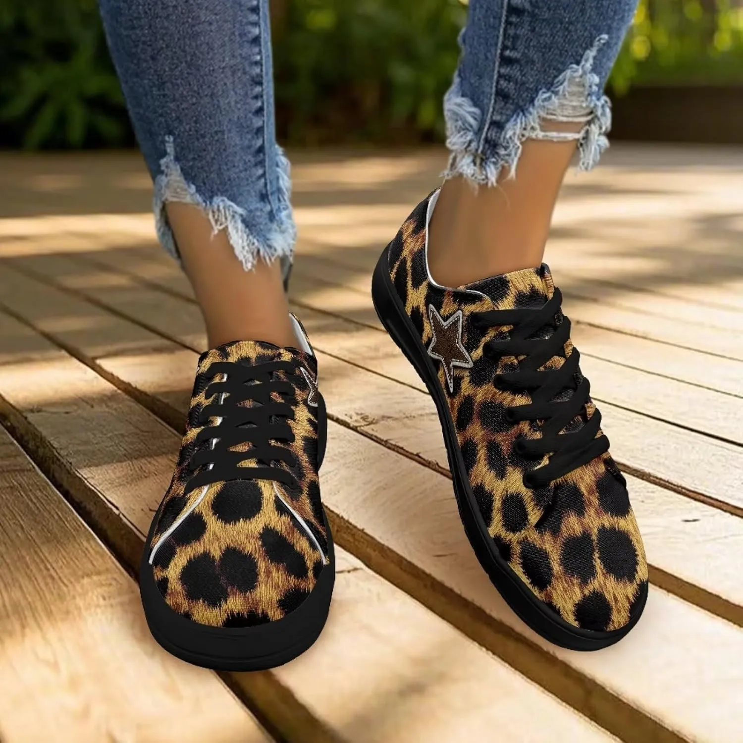 Canvas Shoes Lace-Up Low Top Sneakers Womens Fashion Casual Shoes Walking Comfortable Platform Canvas Sneakers
