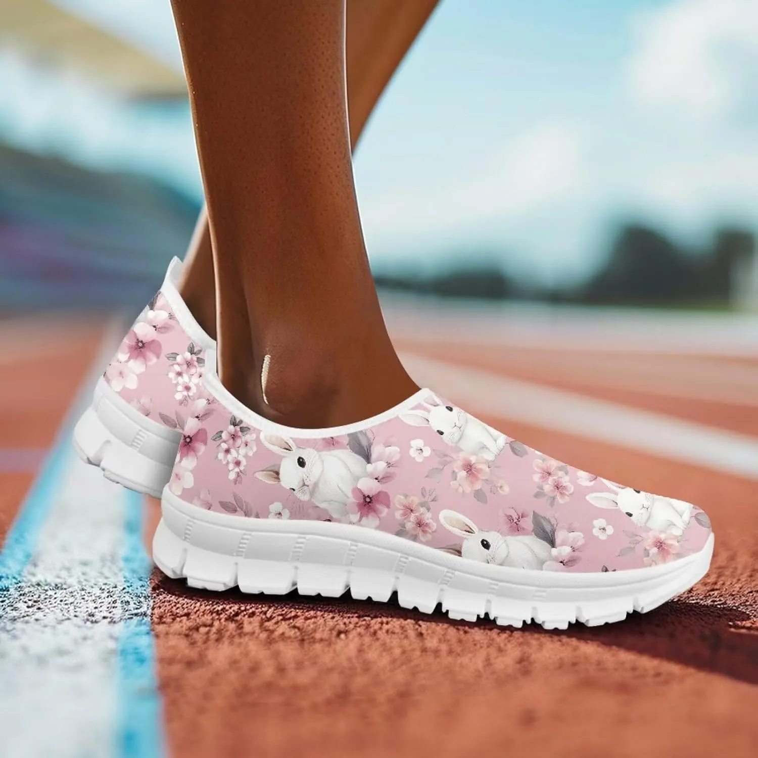 Casual Sneakers for Women Trendy Slip On Walking Shoes Comfy Work Shoes
