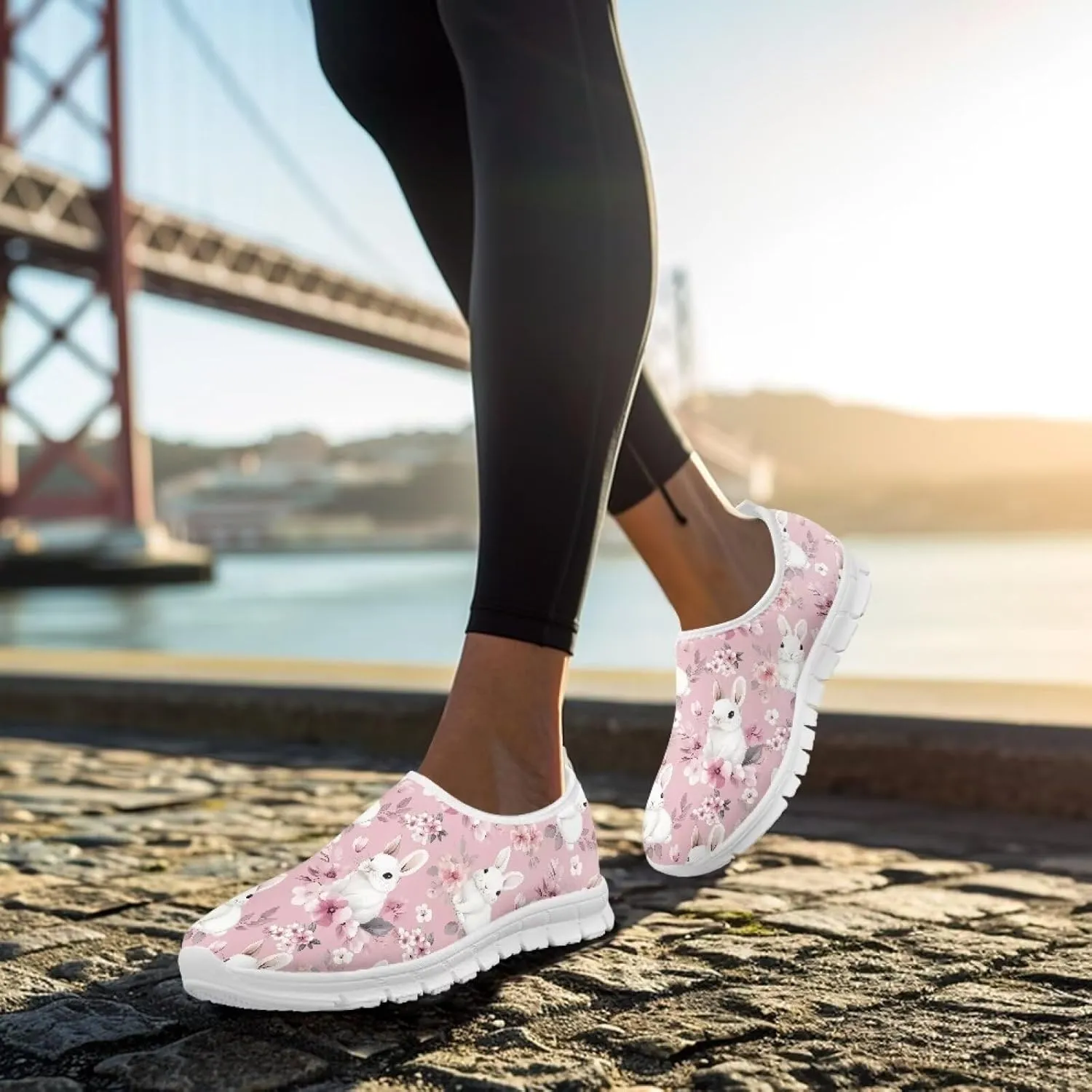 Casual Sneakers for Women Trendy Slip On Walking Shoes Comfy Work Shoes