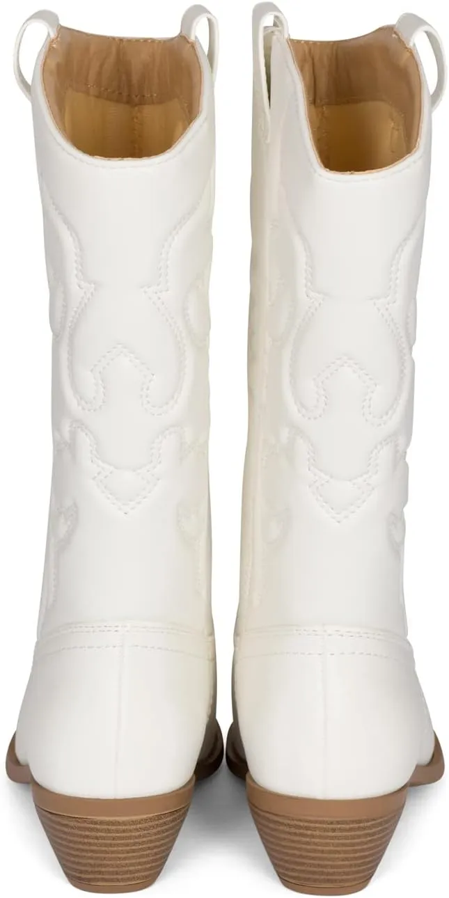 Chariot & Co Ring Women’s Western Cowgirl Boots – Mid-Calf Style with 2” Heel in Multiple Colors