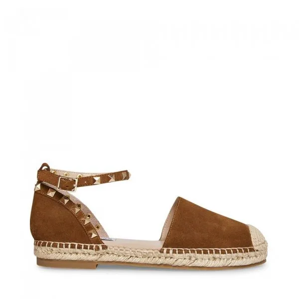 Chestnut Customizable Toe Ankle Metallic Strap Embellished Rounded Alissa Best-selling collection Madden Flats Steve