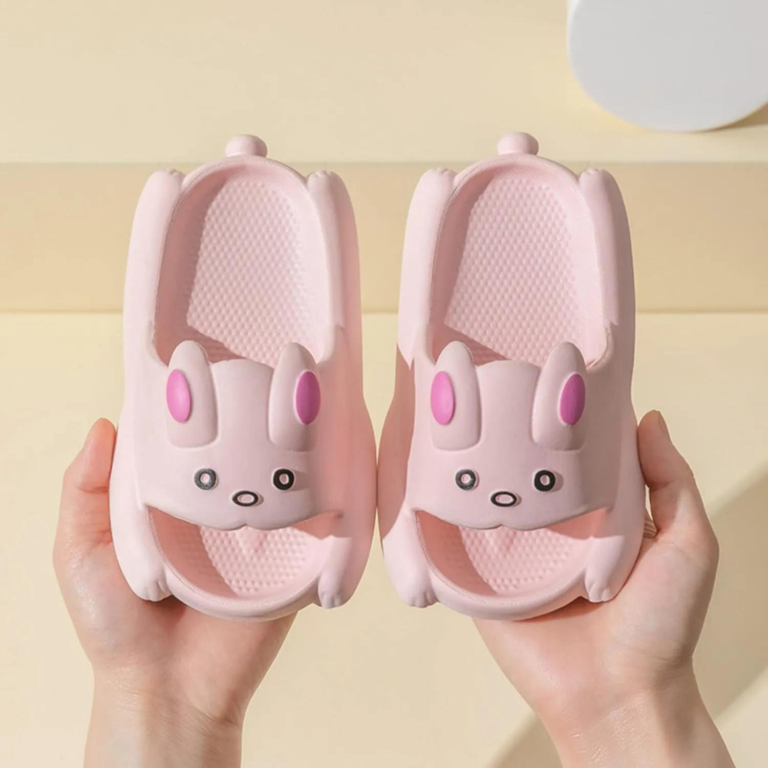 Children Boys Girls Summer Slippers Shower Cute Cartoon Indoor Non Slip Rabbit Slippers Fuzzy Toddler Girl