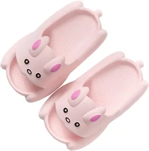 Children Boys Girls Summer Slippers Shower Cute Cartoon Indoor Non Slip Rabbit Slippers Fuzzy Toddler Girl