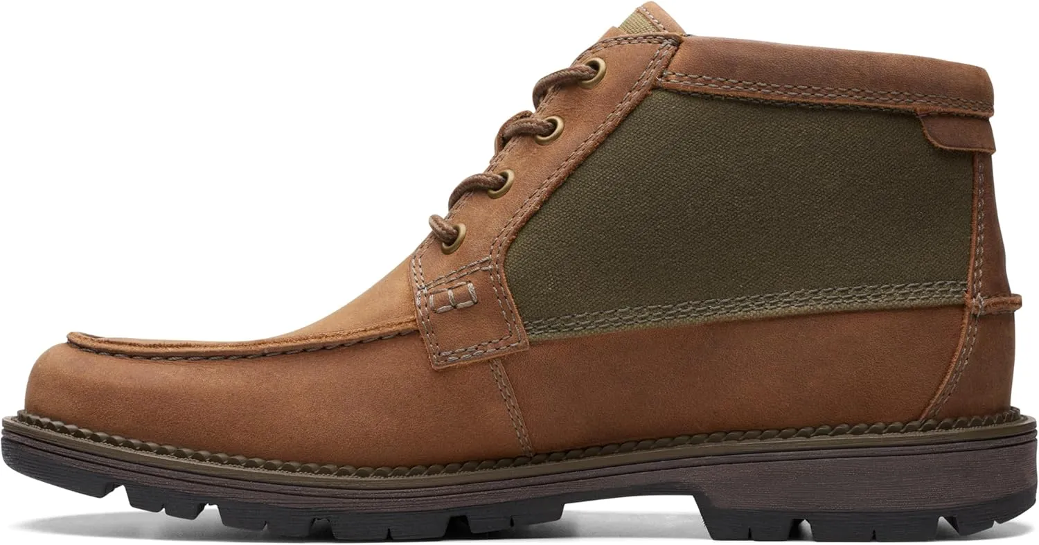 Clarks Mens MAPLEWALK MOC Padded Insole Leather Chukka Boots