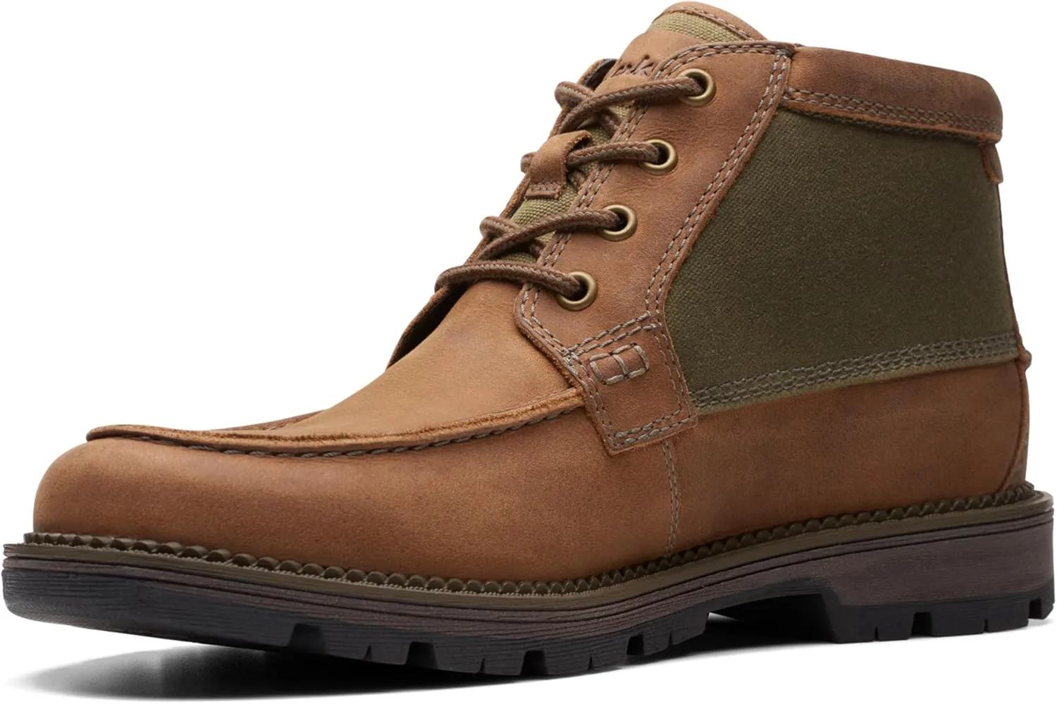 Clarks Mens MAPLEWALK MOC Padded Insole Leather Chukka Boots