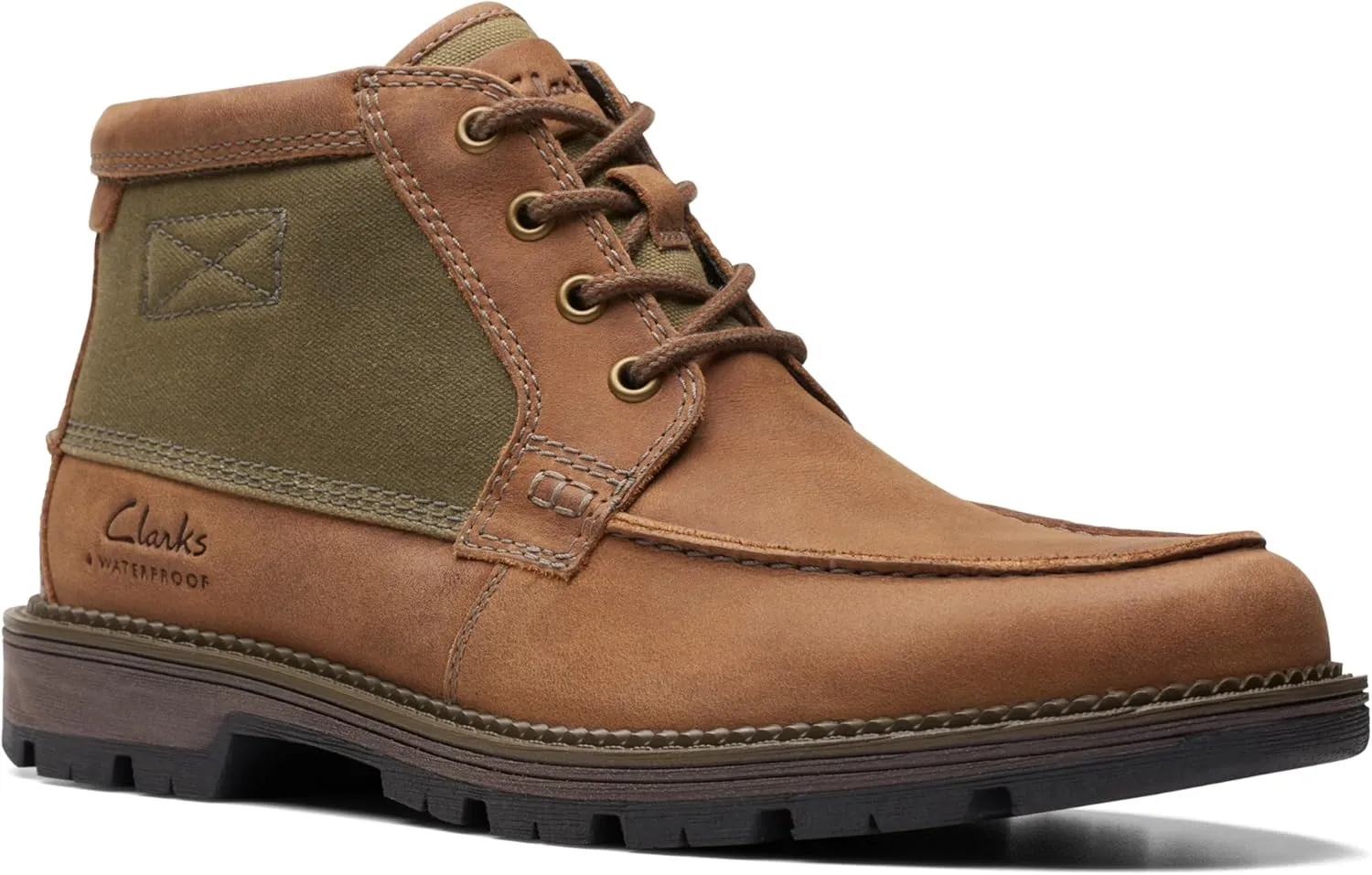 Clarks Mens MAPLEWALK MOC Padded Insole Leather Chukka Boots