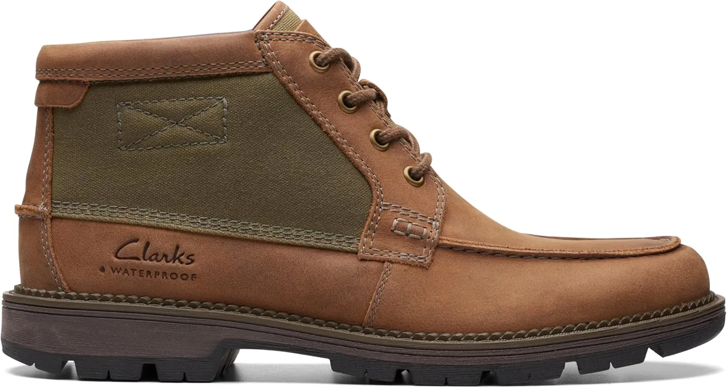 Clarks Mens MAPLEWALK MOC Padded Insole Leather Chukka Boots