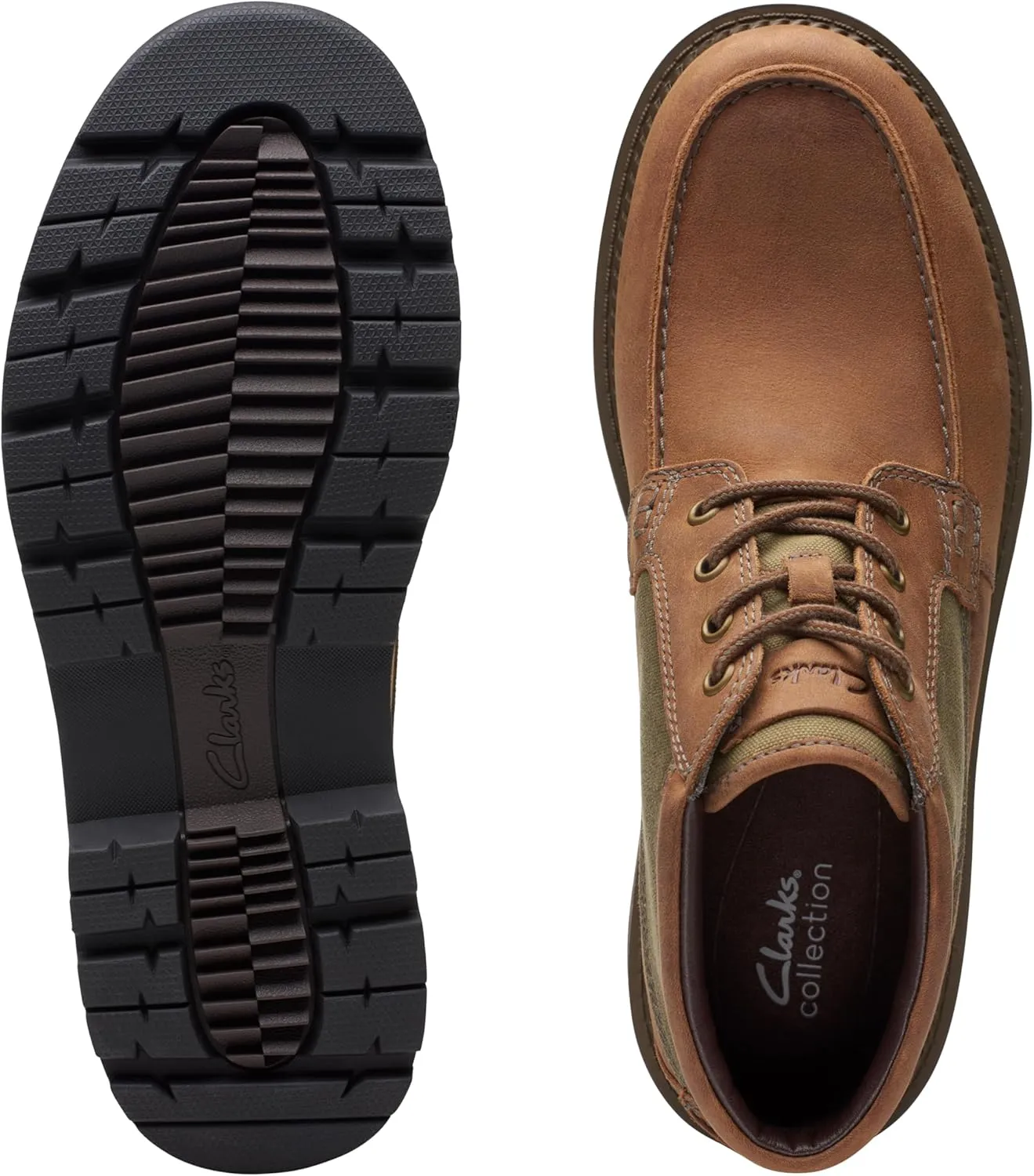 Clarks Mens MAPLEWALK MOC Padded Insole Leather Chukka Boots
