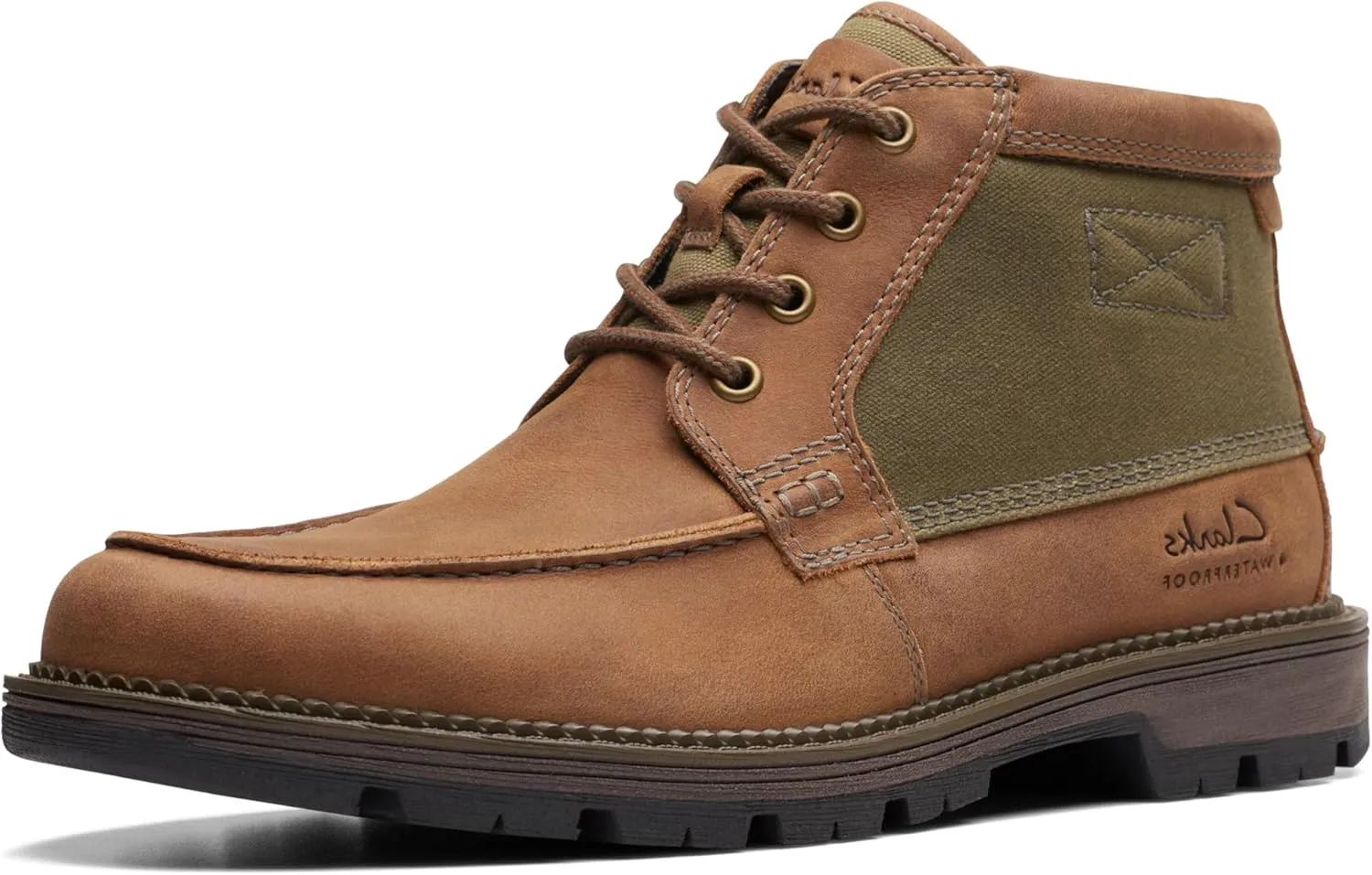 Clarks Mens MAPLEWALK MOC Padded Insole Leather Chukka Boots