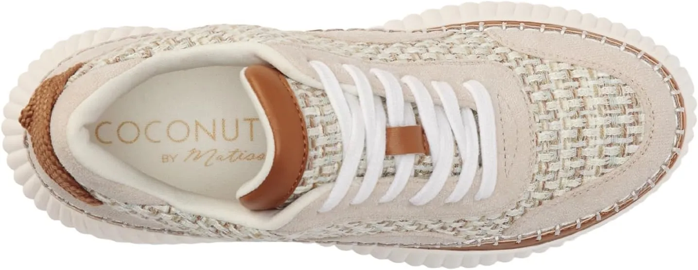 Coconuts by Matisse Womens Go to Platform Lace Up Sneakers Shoes Casual - Beige