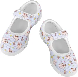 Coloranimal Mary Jane Shoes for Girls Princess Shoes Ballet Flats Girls Dress Shoes Single Buckle Uniform Shoes Casual Mary Jane Flats