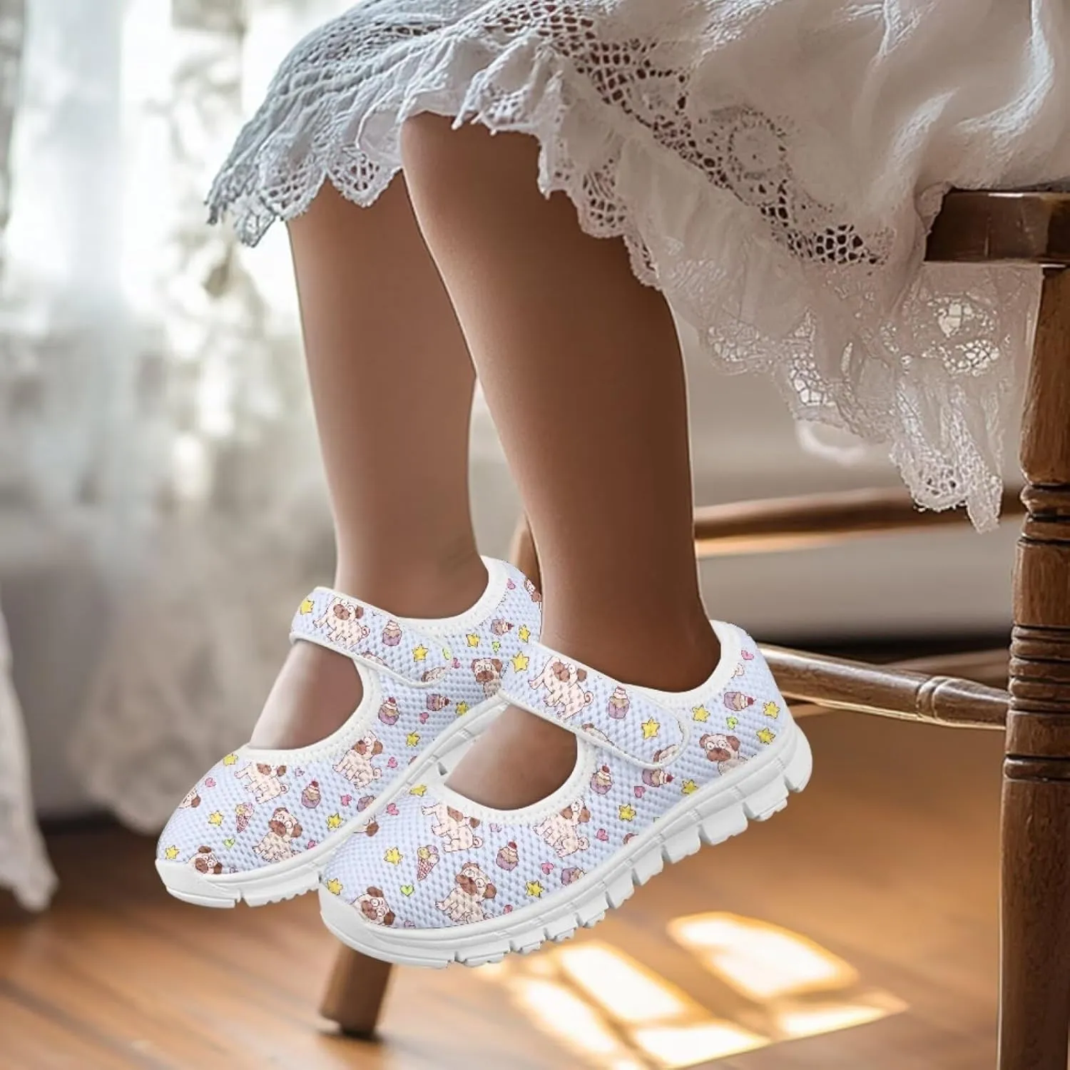 Coloranimal Mary Jane Shoes for Girls Princess Shoes Ballet Flats Girls Dress Shoes Single Buckle Uniform Shoes Casual Mary Jane Flats